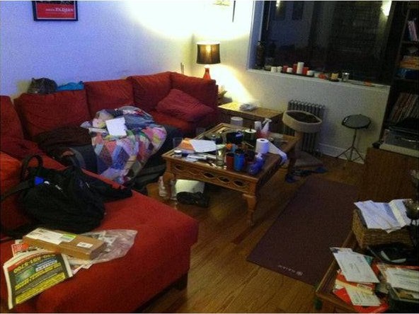 Living room · Before