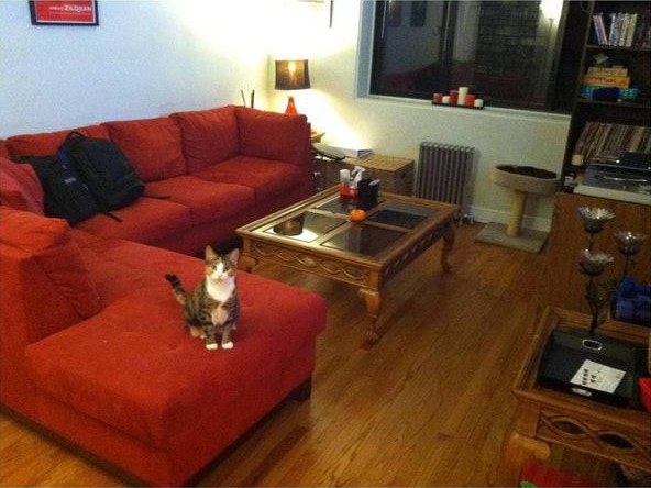 Living room · After